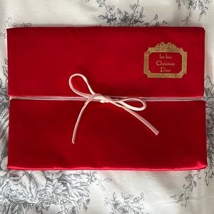 Vintage Christian Dior silk travel bag